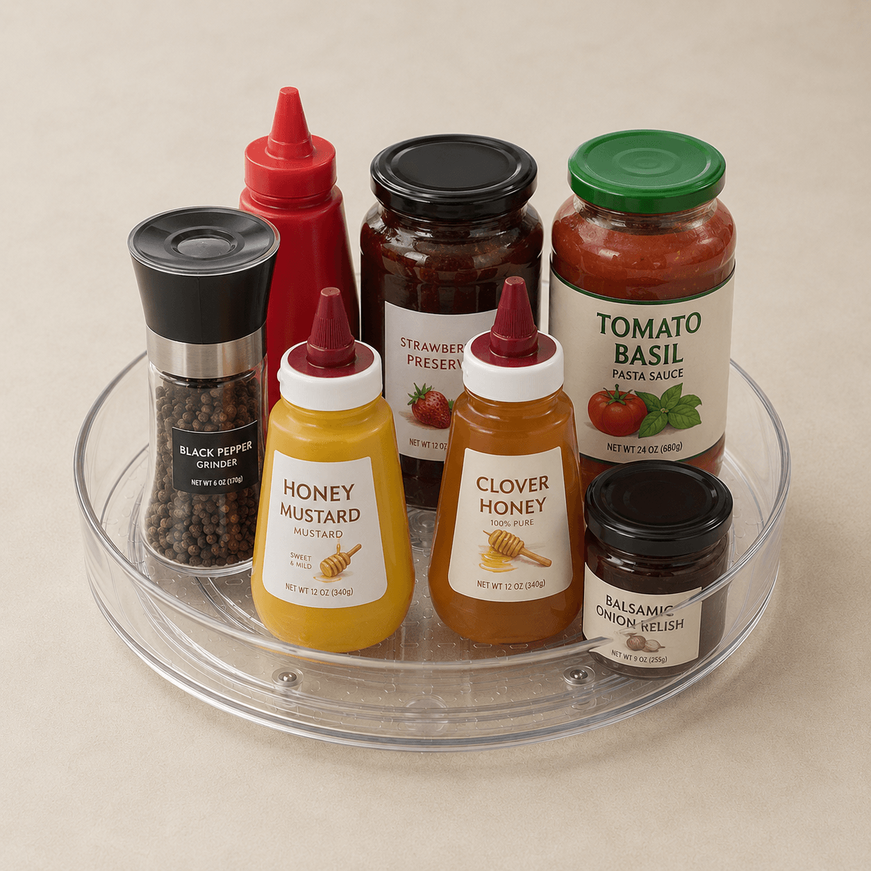 Original editorial render of a Amazon Basics 2-Tier Lazy Susan, 2-Pack